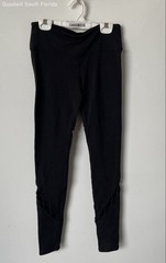 Alo Womens Black Elastic Waist Pull-On Activewear Entwine Ankle Leggings Size XS