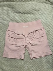 DFYNE Pink Seamless Shaping Shorts 2XS Moderate Compression Ribbed Logo