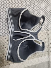 Women’s Danskin Sports Bra xl Black Zipper Front Razorback Straps