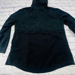 Adidas Womens Black Floral Print 1/4 Zip Pullover Hooded Jacket Size Large