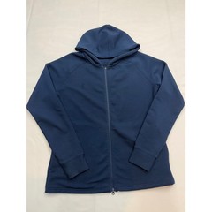 FOOTJOY $115 Womens Medium Dark Blue Ribbed Hooded Full Zip Track Jacket YY15