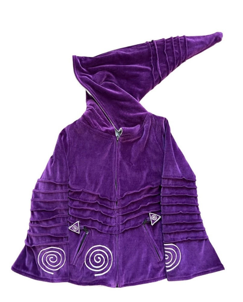 Rare Avant Garde Y2K Bondage Wizard Zip Hoodie Grail Hype S reversible