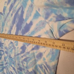 Belle By Kim Gravel Sweatshirt TieDye Blue Beachy Boho Chic Cotton blend Japandi