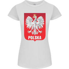 Polska Orzel Poland Flag Polish Football Womens Petite Cut T-Shirt