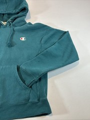 Champion Reverse Weave Sweatshirt Women’s Small Green Kangaroo Pouch Hooded