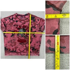 Staple Pigeon Sweatshirt Womens Large L Red Camo Embroidered Wing Fleece Sweater