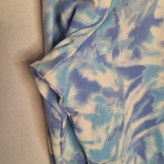Belle By Kim Gravel Sweatshirt TieDye Blue Beachy Boho Chic Cotton blend Japandi