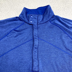 REI Pullover Womens Medium Blue 1/2 Zip Lightweight Stretch Outdoor Sweatshirt