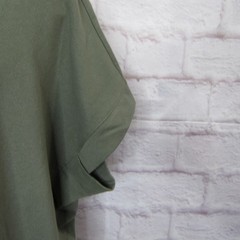 LOFT outlet short sleeve army green oversized cap sleeve sweatshirt size XL New!