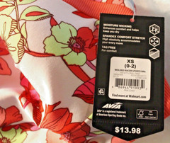 AVIA Molded Racer Sports Bra Fresh Floral Print Women’s Size XS (0-2)