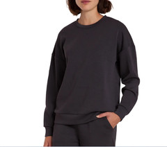 LazyPants Women’s Luxe Crewneck Sweatshirt Charcoal Size Small NWT