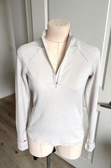 NWOT sz6 Lululemon Ventscape Half-Zip Long Sleeve in Bone cream ivory