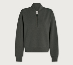 🧡NWT*Varley Davidson Sweat Half Zip Doublesoft Fabric Women’s Size S Olive Marl