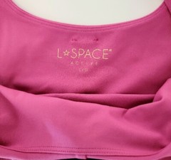 L*Space Active Size Large Twist of Fate Top Sports Bra Pink NWT $84