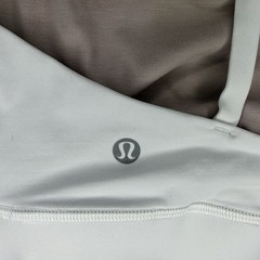 Lululemon Energy Bra White Strappy Back Medium Support Size 6