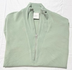 Varley Masie Longline Sweatshirt DoubleSoft 1/4 Half Zip Pullover Green VAR02087