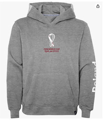 FIFA World Cup Core Fleece Hoodie, Small, Grey, Poland 2022