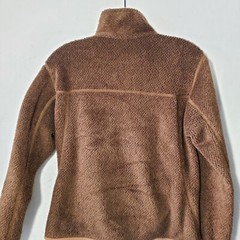 Patagonia Sweatshirt Women’s Medium 1/4 Snap Zip Brown Long Sleeve Fuzy