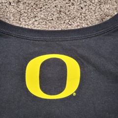 Nike Oregon Ducks Womens Slim Fit Graphic T-Shirt Black Yellow Size M RN56323