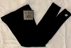 GK SKATE DANCE LADIES MEDIUM BLACK SMOOTH VELVET ANKLE LENGTH LEGGINGS Sz M NWT!