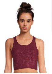 Avia Women’s Wine Embossed Bra Tank XS (0-2) NEW Removable Pads