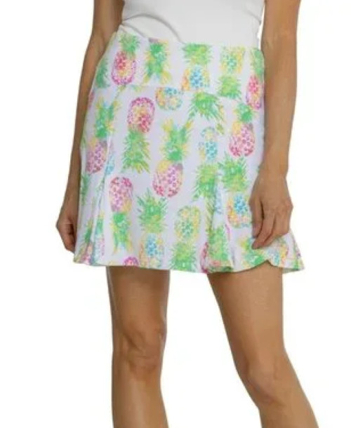 NWT G LIFESTYLE ANANAS GREEN PINEAPPLE GOLF FLOUNCE GODET SKORT S M L