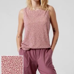 Athleta Small Pink Cheetah Micro Breezy Tank Top
