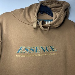 Nature Hoodie Denim & Flower ESSENCE Womens M ‘Nature Is The Core Of Everything’