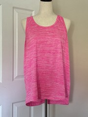 Danskin Now Women’s Pink Heathered Racerback Scoop Neck Active Tank Top XL