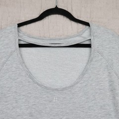 Sweaty Betty London Sweatshirt XXL Women Gray Modal Cotton Thumbhole Athleisure