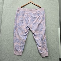 Columbia Women Activewear Pants 3X Blue Leaf Print Joggers PFG 25″ Inseam
