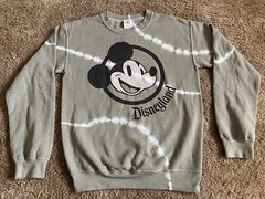 Disney Mickey Mouse Olive Green Long Sleeve Crew Neck Sweatshirt Size Small