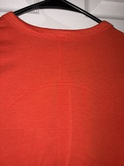 Lululemon Cropped Long Sleeve Crew Neck Slim Fit Orange size 2