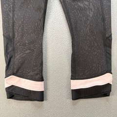 Lululemon Run Inspire Crop II Leggings Size 6 Animal Print Mesh Running Yoga