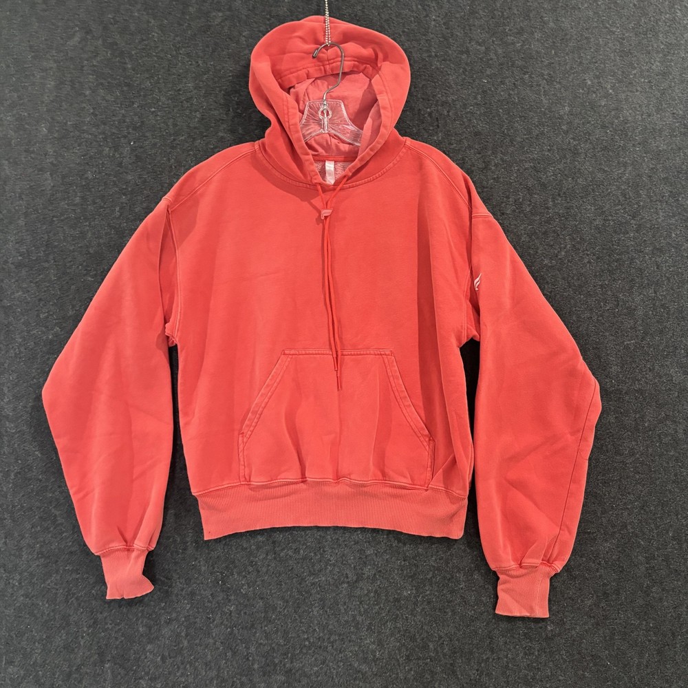 Fabletics Forever Fleece Hoodie Women’s Medium Red Pullover Kangaroo Pocket