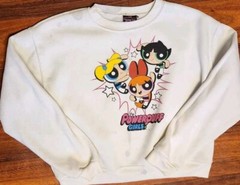 The Powerpuff Girls Sweatshirt Women XS X-Small Graphic Print Pullover Cartoon