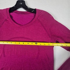 Lululemon Swiftly Long Sleeve Women 8 Magenta Pink Excellent Top (T8)