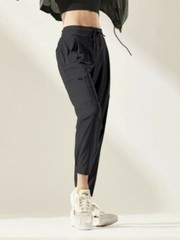 ATHLETA Womens sz 0 Black Drawstring Waistband Zip Pocket Jogger Venture Pants