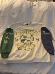 H&M Divided Disney Mickey Mouse Colorblock Crewneck Fleece Sweatshirt L