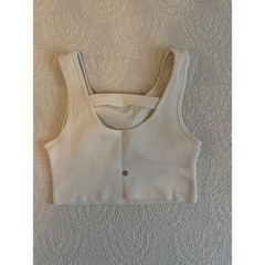 Harmony Balance Ribbed Seamless Sports Bra Cream Beige Medium RN63619