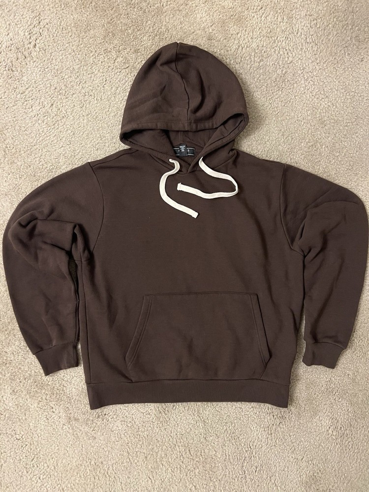 Brown Forever 21 Hoodie with White Drawstrings Size L Excellent Condition