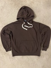 Brown Forever 21 Hoodie with White Drawstrings Size L Excellent Condition