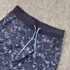 Athleta Trekkie North Jogger 14 Blue Floral Jacquard Hiking Pants Womens