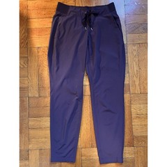 Athleta Stride Athletic Pants Deep Purple Elastic Waist Drawstring Lightweight 0