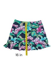 Tommy Bahama Everyday Active Women Navy Top Floral Skort Scrunchie Set Size M