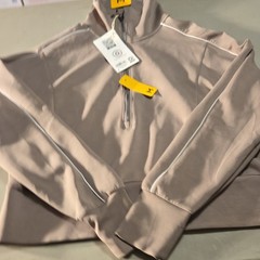 Member’s Mark Women’s Sandwash Half Zip Mock Neck Moisture Wicking Taupe M