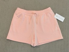 ATHLETA FOREVER FLEECE MID RISE 4” SHORT IN PINK SAND SZ M NEW WITH TAGS