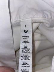 Lululemon Stretch Ripstop Run Jacket Womens M White 1/2 Zip Stretch Vented 8