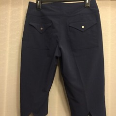 4 All By Jofit Women’s Navy Blue Capri Pants All Sport Activewear Snap Zip EUC 6