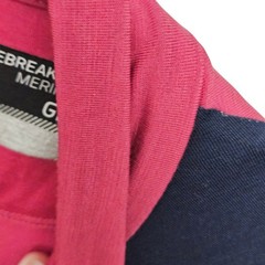 Icebreaker Merino GT 1/4 Zip Long Sleeve Athletic Top Women’s S Pink Navy Wool